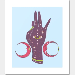 Luna Magic Hand Sign Posters and Art